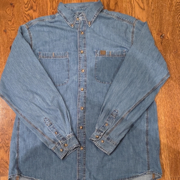 Wrangler® RIGGS Workwear® Denim Long-Sleeve Work Shirt - Picture 5 of 8